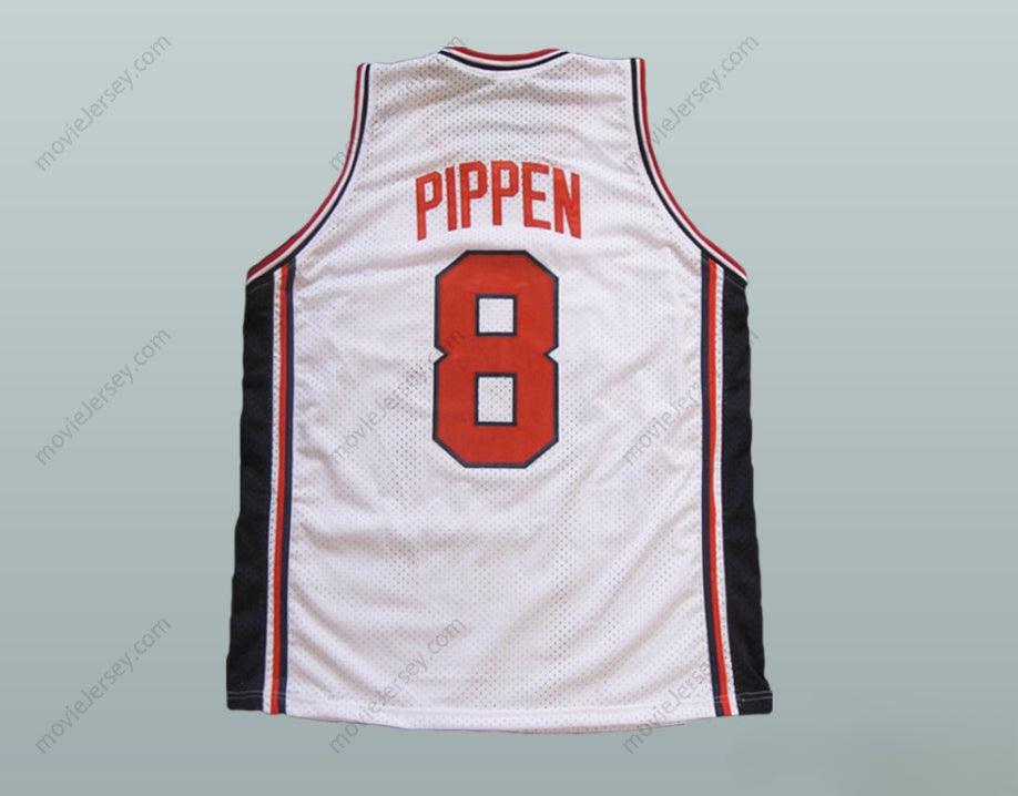 CUSTOM ANY Name Number SCOTTIE PIPPEN 8 USA BASKETBALL JERSEY Top Stitched S-6XL