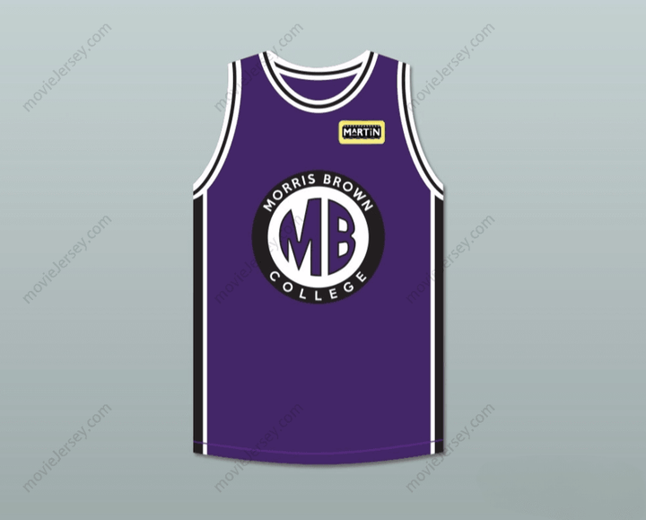 CUSTOM ANY Name Number MARTIN PAYNE 23 MORRIS BROWN COLLEGE PURPLE BASKETBALL JERSEY WITH MARTIN PATCH Top Stitched S-6XL