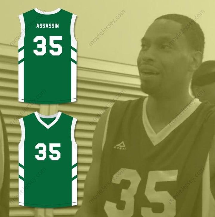 CUSTOM ANY Name Number JERRY 'ASSASSIN' DUPREE 35 GREEN BASKETBALL JERSEY DENNIS RODMAN'S BIG BANG IN PYONGYANG Top Stitched S-6XL