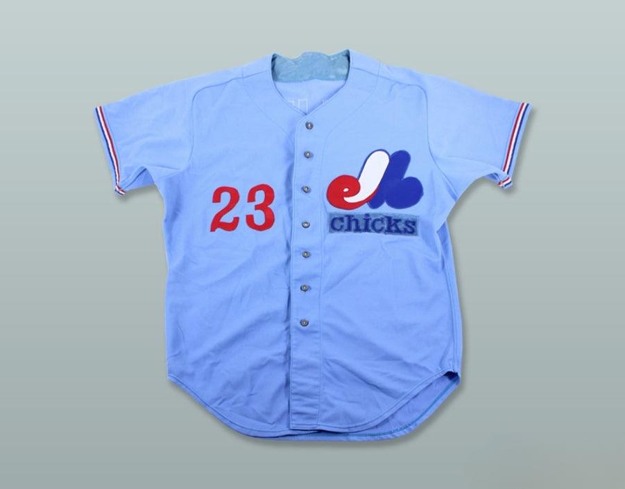 Custom Any Name Number RICK WILLIAMS 23 Custom CHICKS LIGHT BLUE BASEBALL JERSEY Top Stitched S-6XL