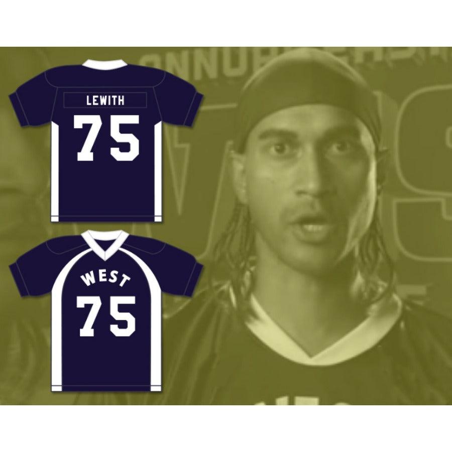 CUSTOM ANY Name Number WEST COLLEGE BOWL TORQUE LEWITH 75 WEST Football Jersey Top Stitched S-6XL