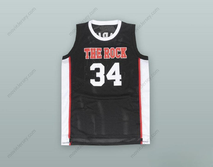 CUSTOM ANY Name Number JOEL EMBIID 34 THE ROCK HIGH SCHOOL BLACK ALTERNATE BASKETBALL JERSEY Top Stitched S-6XL