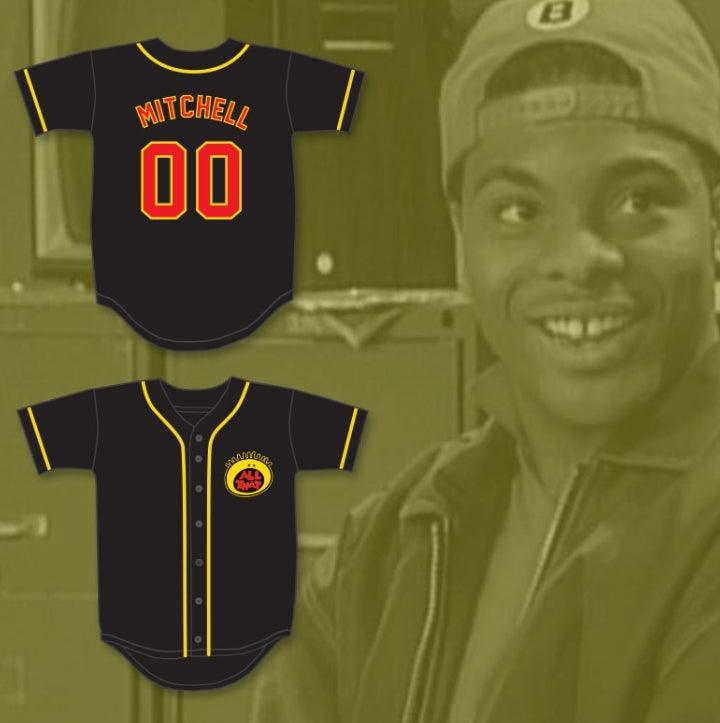 Custom Any Name Number KEL MITCHELL 00 ALL THAT BUTTON DOWN BLACK BASEBALL JERSEY 1 Top Stitched S-6XL
