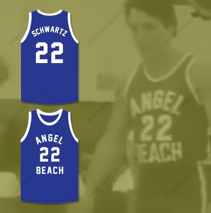 CUSTOM ANY Name Number BRIAN SCHWARTZ 22 ANGEL BEACH  BLUE BASKETBALL JERSEY PORKY'S REVENGE Top Stitched S-6XL