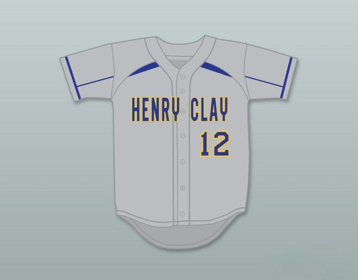 Custom Any Name Number WALKER BUEHLER 12 HENRY CLAY HIGH SCHOOL BLUE DEVILS GRAY BASEBALL JERSEY 1 Top Stitched S-6XL