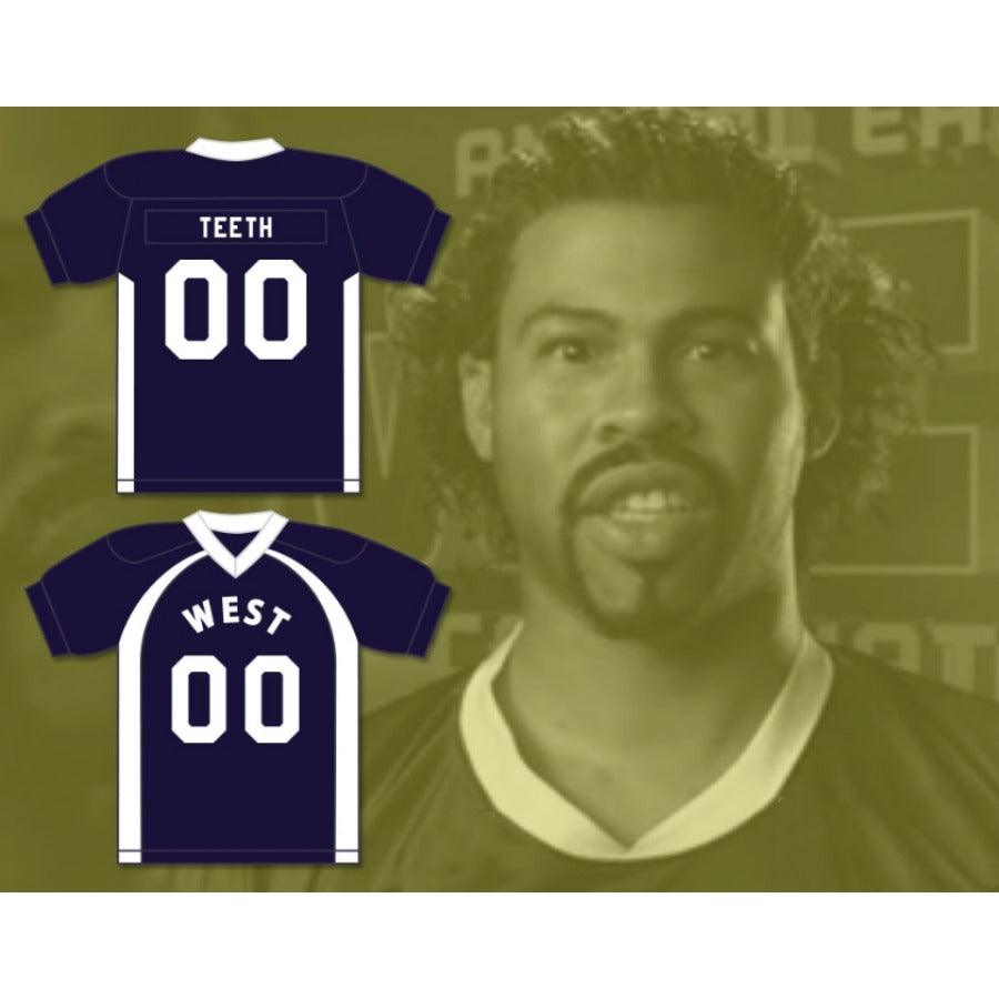 CUSTOM ANY Name Number DONKEY TEETH 00 WEST FOOTBALL JERSEY KEY PEELE Top Stitched S-6XL