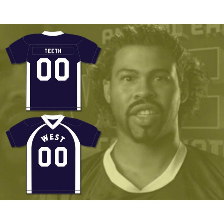 CUSTOM ANY Name Number DONKEY TEETH 00 WEST FOOTBALL JERSEY KEY PEELE Top Stitched S-6XL