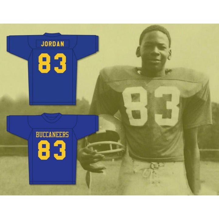 CUSTOM ANY Name Number BUCCANEERS BLUE MICHAEL JORDAN 83 Football Jersey Top Stitched S-6XL