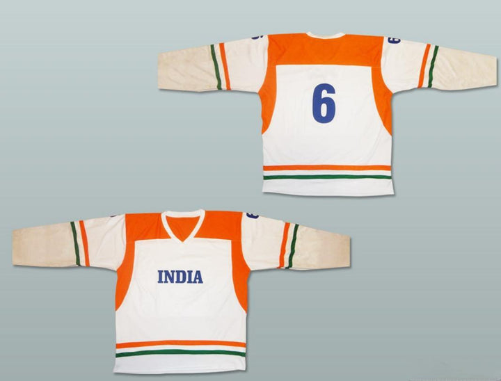 Custom Any Name Number INDIA NATIONAL TEAM WHITE HOCKEY JERSEY ANY PLAYER OR NUMBER Stitched Top Stitched S-6XL