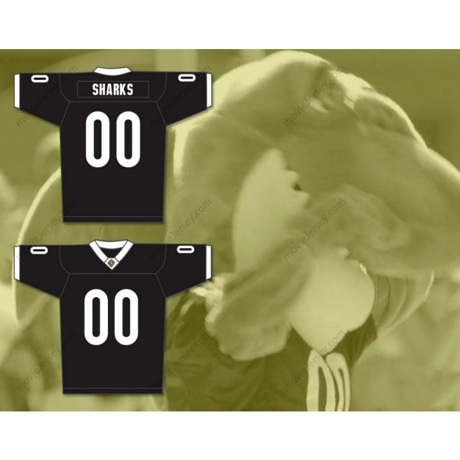 CUSTOM ANY Name Number SHARKS MASCOT 00 MIAMI SHARKS WHITE TRIM Football Jersey Top Stitched S-6XL
