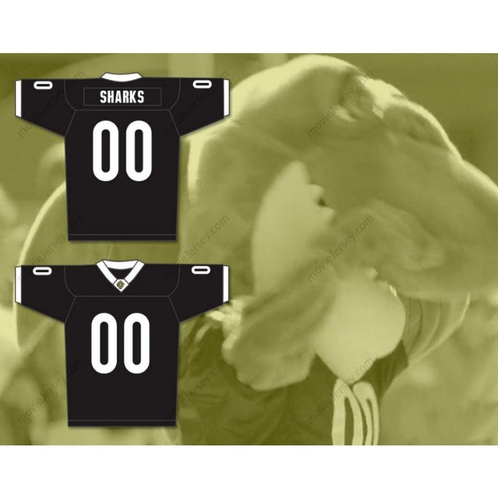 CUSTOM ANY Name Number SHARKS MASCOT 00 MIAMI SHARKS WHITE TRIM Football Jersey Top Stitched S-6XL