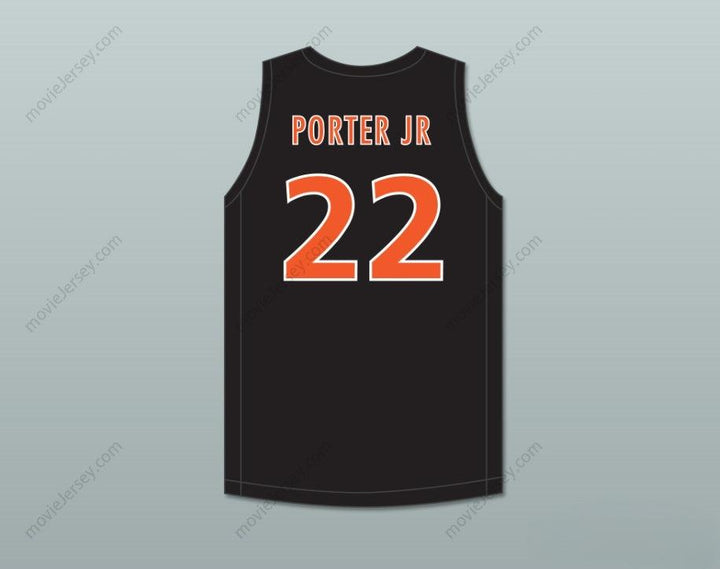 CUSTOM ANY Name Number OTTO PORTER JR. 22 SCOTT COUNTY CENTRAL HIGH SCHOOL BRAVES BLACK BASKETBALL JERSEY 2 Top Stitched S-6XL
