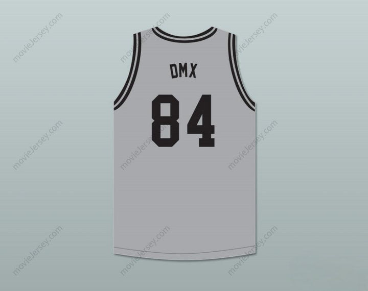 CUSTOM ANY Name Number DMX 84 ROUGH RYDERS GRAY BASKETBALL JERSEY 3 Top Stitched S-6XL