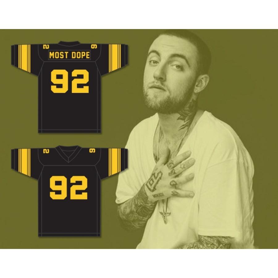 CUSTOM ANY Name Number MAC MILLER 92 MOST DOPE BLACK Football Jersey Top Stitched S-6XL
