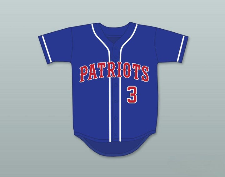Custom Any Name Number JOSH HADER 3 OLD MILL HIGH SCHOOL PATRIOTS BLUE BASEBALL JERSEY 2 Top Stitched S-6XL