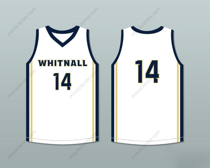 CUSTOM ANY Name Number PLAYER 14 WHITNALL HIGH SCHOOL FALCONS WHITE BASKETBALL JERSEY 2 Top Stitched S-6XL