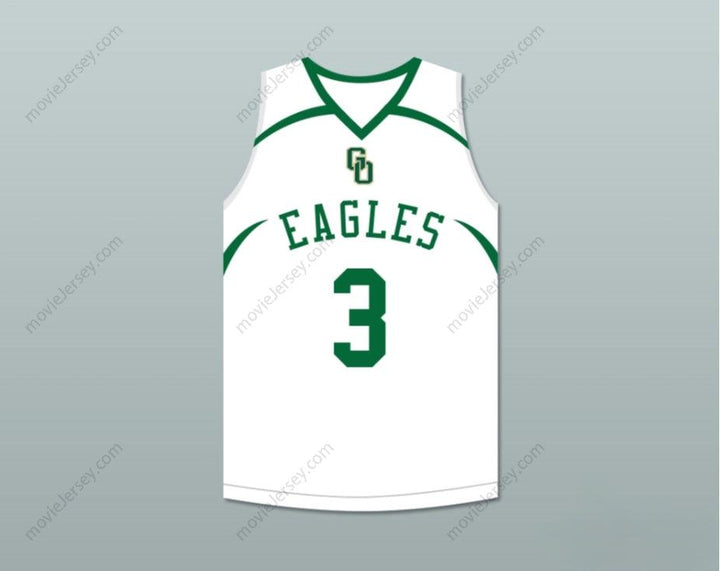 CUSTOM ANY Name Number CJ MCCOLLUM 3 GLENOAK HIGH SCHOOL GOLDEN  WHITE BASKETBALL JERSEY Top Stitched S-6XL