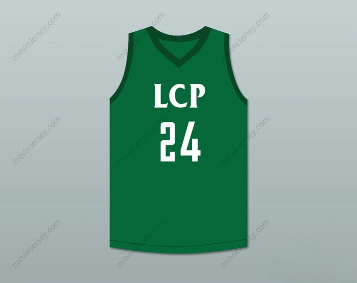 CUSTOM ANY Name Number TACKO FALL 24 LIBERTY CHRISTIAN PREP LIONS GREEN BASKETBALL JERSEY 1 Top Stitched S-6XL