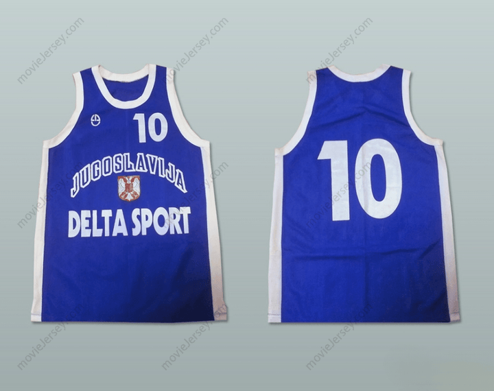 CUSTOM ANY Name Number ALEKSANDAR DJORDJEVIC 10 YUGOSLAVIA BASKETBALL JERSEY STITCH SEWN Top Stitched S-6XL