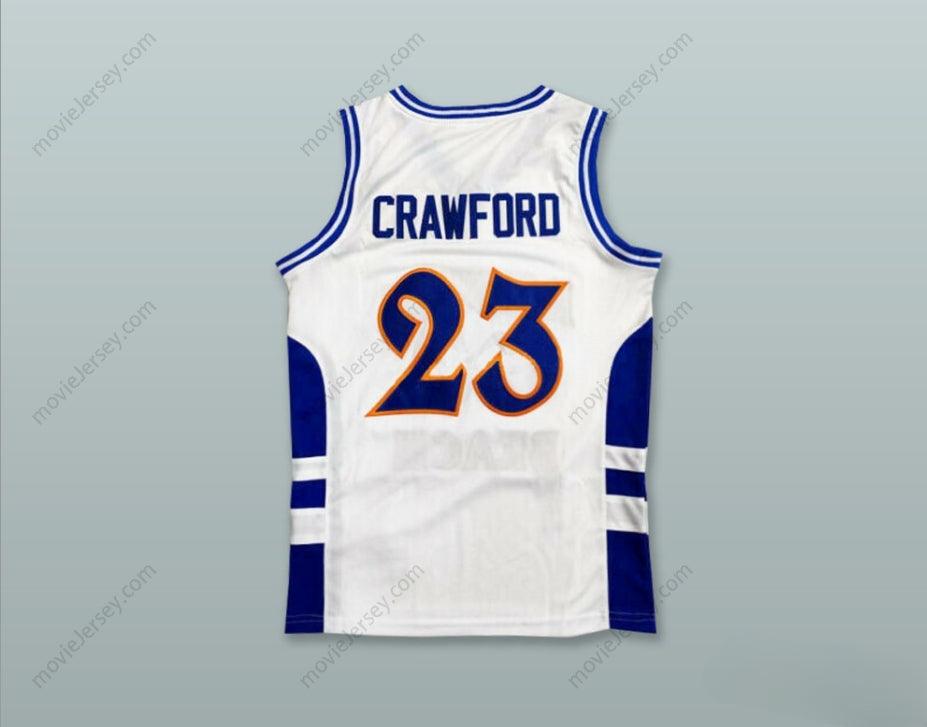 CUSTOM ANY Name Number JAMAL CRAWFORD 23 RAINIER BEACH HIGH SCHOOL VIKINGS WHITE BASKETBALL JERSEY Top Stitched S-6XL