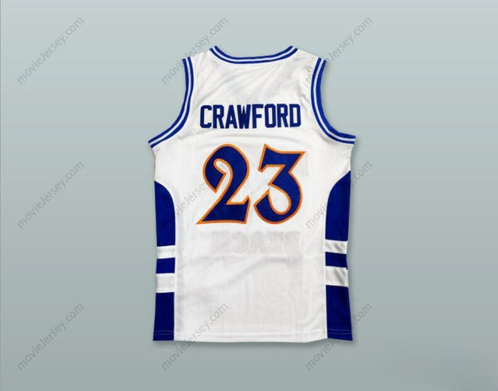 CUSTOM ANY Name Number JAMAL CRAWFORD 23 RAINIER BEACH HIGH SCHOOL VIKINGS WHITE BASKETBALL JERSEY Top Stitched S-6XL