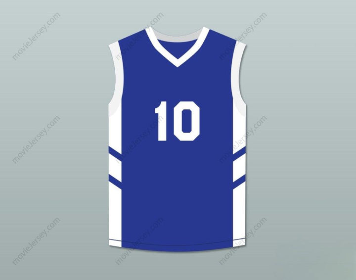 CUSTOM ANY Name Number GUY 'FREQUENT FLYER' DUPREE 10 BLUE BASKETBALL JERSEY DENNIS RODMAN'S BIG BANG IN PYONGYANG Top Stitched S-6XL