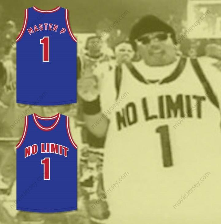 CUSTOM ANY Name Number MASTER P 1 NO LIMIT BLUE BASKETBALL JERSEY Top Stitched S-6XL