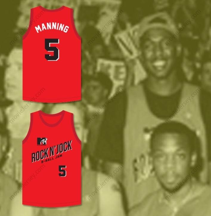 CUSTOM ANY Name Number DANNY MANNING 5 BRICKLAYERS BASKETBALL JERSEY SECOND ANNUAL ROCK N' JOCK B-BALL JAM 1992 Top Stitched S-6XL