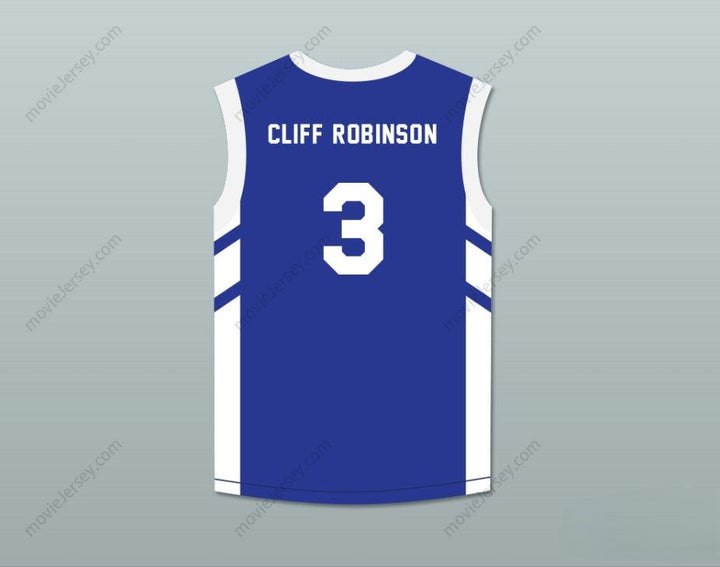 CUSTOM ANY Name Number CLIFF ROBINSON 3 BLUE BASKETBALL JERSEY DENNIS RODMAN'S BIG BANG IN PYONGYANG Top Stitched S-6XL