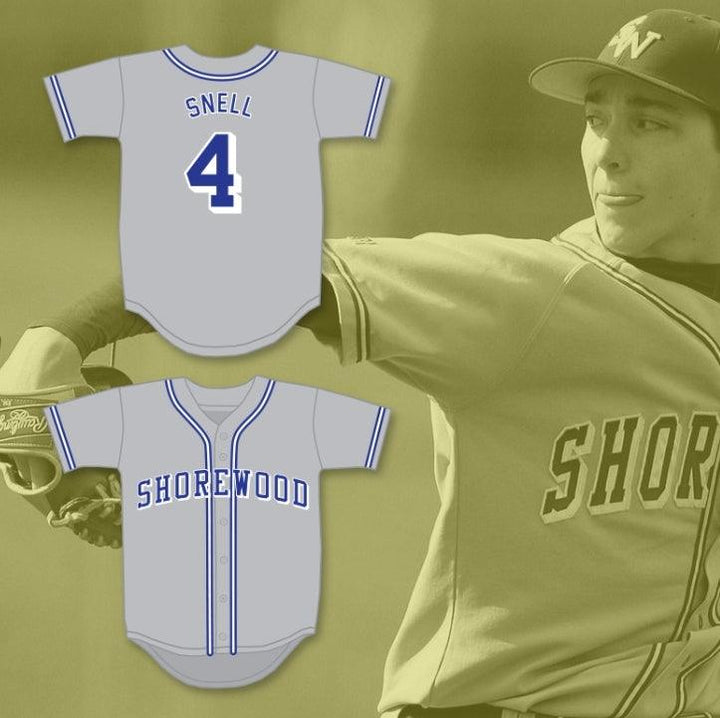 Custom Any Name Number BLAKE SNELL 4  HIGH SCHOOL THUNDERBIRDS GRAY BASEBALL JERSEY 2 Top Stitched S-6XL