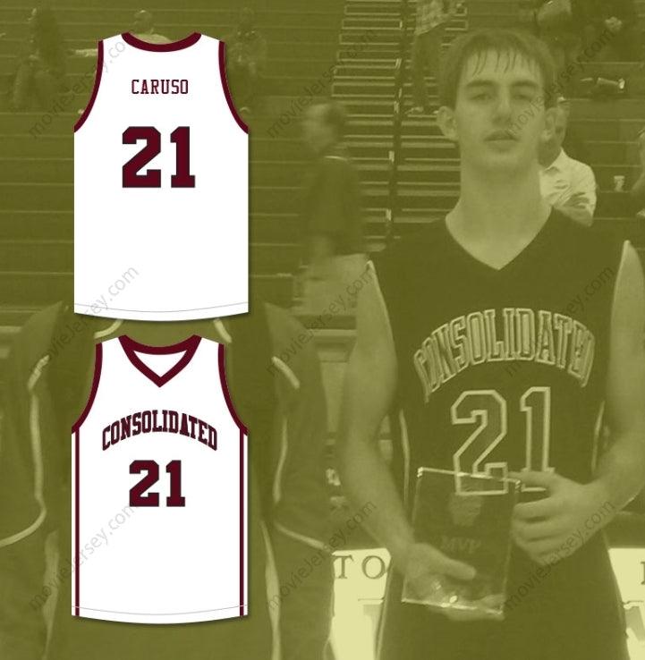 CUSTOM ANY Name Number ALEX CARUSO 21 A&M CONSOLIDATED HIGH SCHOOL TIGERS WHITE BASKETBALL JERSEY Top Stitched S-6XL