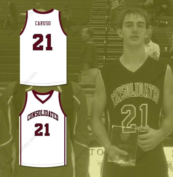 CUSTOM ANY Name Number ALEX CARUSO 21 A&M CONSOLIDATED HIGH SCHOOL TIGERS WHITE BASKETBALL JERSEY Top Stitched S-6XL
