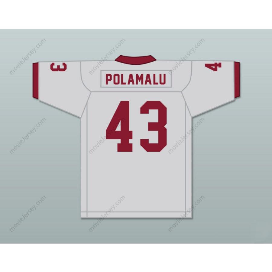 TROY POLAMALU 43 DOUGLAS HIGH SCHOOL TROJANS GRAY Football Jersey