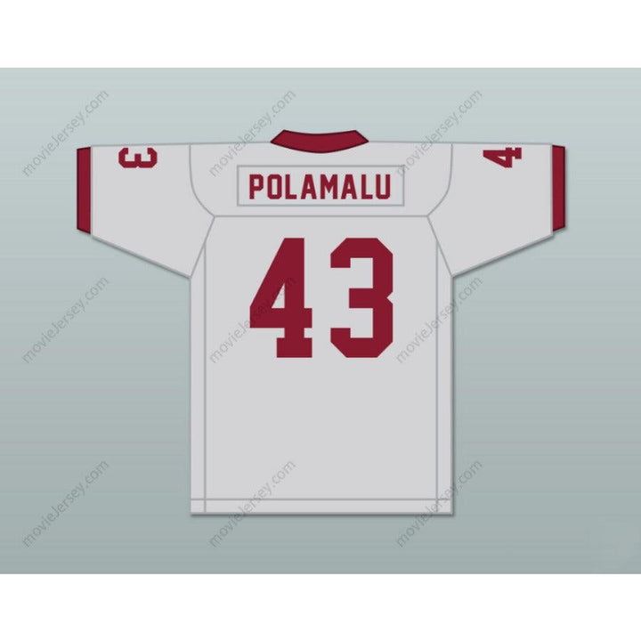 TROY POLAMALU 43 DOUGLAS HIGH SCHOOL TROJANS GRAY Football Jersey