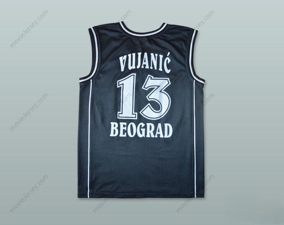 CUSTOM ANY Name Number MILOS VUJANIC 13 KK PARTIZAN BELGRADE BASKETBALL JERSEY  Top Stitched S-6XL
