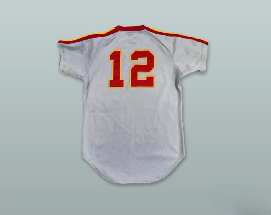 Custom Any Name Number  ISLANDERS 12 GRAY PULLOVER BASEBALL JERSEY Top Stitched S-6XL