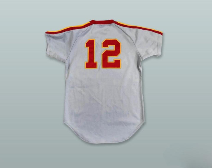 Custom Any Name Number  ISLANDERS 12 GRAY PULLOVER BASEBALL JERSEY Top Stitched S-6XL