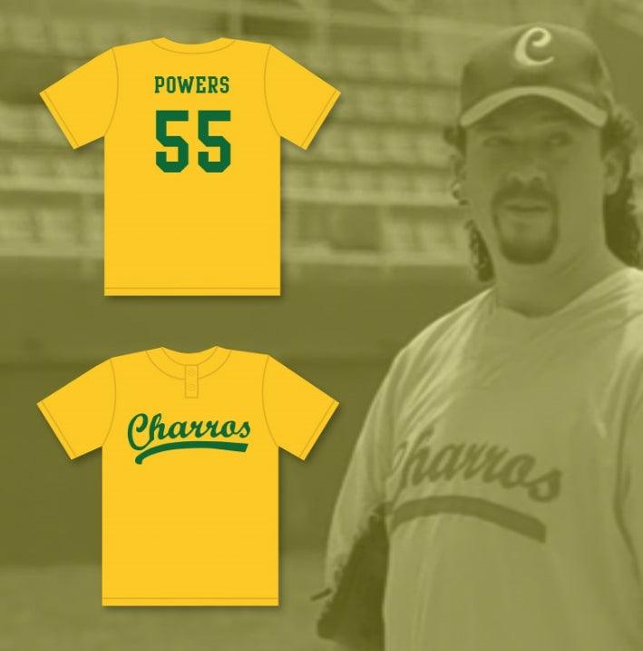 Custom Any Name Number KENNY POWERS 55 CHARROS PRACTICE AWAY BASEBALL JERSEY EASTBOUND & DOWN Top Stitched S-6XL