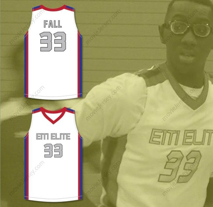 CUSTOM ANY Name Number TACKO FALL 33 EACH 1 TEACH 1 ELITE AAU WHITE BASKETBALL JERSEY 2 Top Stitched S-6XL