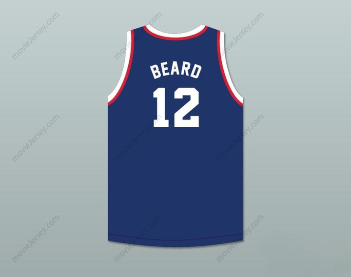 CUSTOM ANY Name Number RALPH BEARD 12  OLYMPIANS BLUE BASKETBALL JERSEY Top Stitched S-6XL