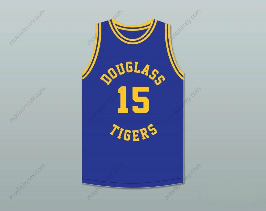 CUSTOM ANY Name Number HAL GREER 15 FREDERICK DOUGLASS JUNIOR AND SENIOR HIGH SCHOOL TIGERS BLUE BASKETBALL JERSEY 2 Top Stitched S-6XL