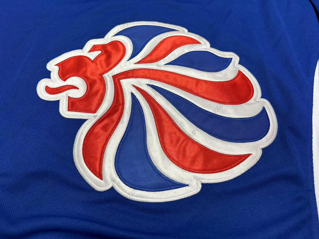 Custom Any Name Number JASON HEWITT 7 GREAT BRITAIN NATIONAL TEAM BLUE HOCKEY JERSEY Top Stitched S-6XL