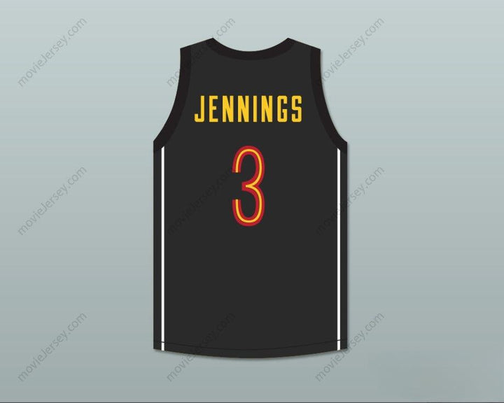 CUSTOM ANY Name Number BRANDON JENNINGS 3 OAK HILL ACADEMY BLACK BASKETBALL JERSEY Top Stitched S-6XL
