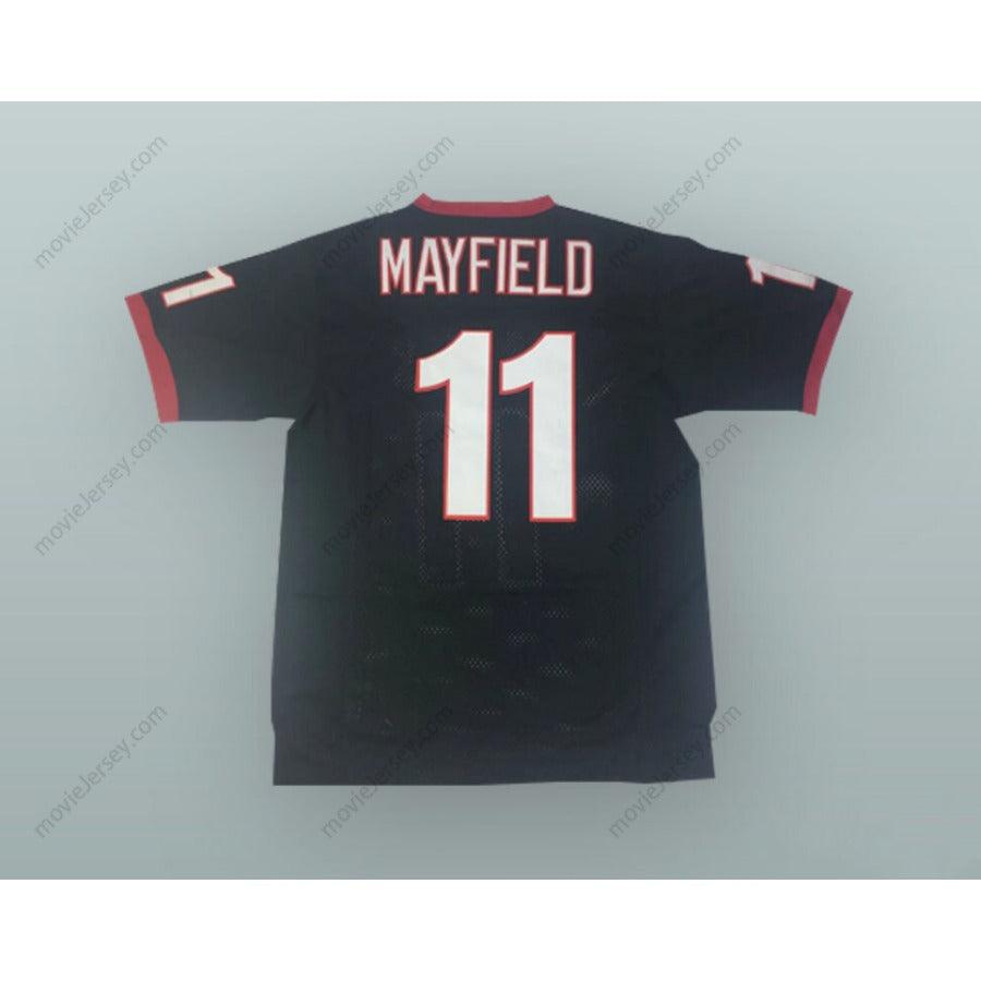 CUSTOM ANY Name Number BAKER MAYFIELD 11 LAKE TRAVIS HIGH SCHOOL CAVALIERS BLACK FOOTBALL JERSEY Top Stitched S-6XL