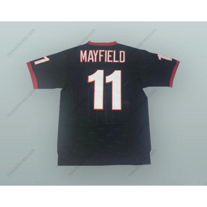 CUSTOM ANY Name Number BAKER MAYFIELD 11 LAKE TRAVIS HIGH SCHOOL CAVALIERS BLACK FOOTBALL JERSEY Top Stitched S-6XL