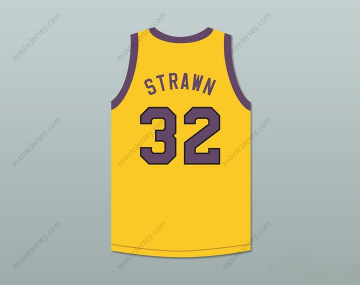 CUSTOM ANY Name Number TOMMY STRAWN 32 YELLOW BASKETBALL JERSEY MARTIN Top Stitched S-6XL