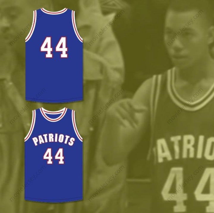 CUSTOM ANY Name Number REGGIE REYNOLDS 44 WILL FOSTER HIGH SCHOOL PATRIOTS BLUE BASKETBALL JERSEY THE RED SNEAKERS 1 Top Stitched S-6XL