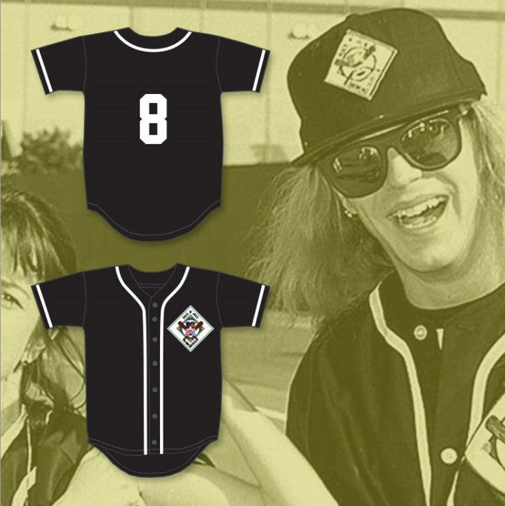 Custom Any Name Number BRET MICHAELS 8 AARDVARKS BASEBALL JERSEY 1ST ANNUAL ROCK N' JOCK DIAMOND DERBY 1990 Top Stitched S-6XL