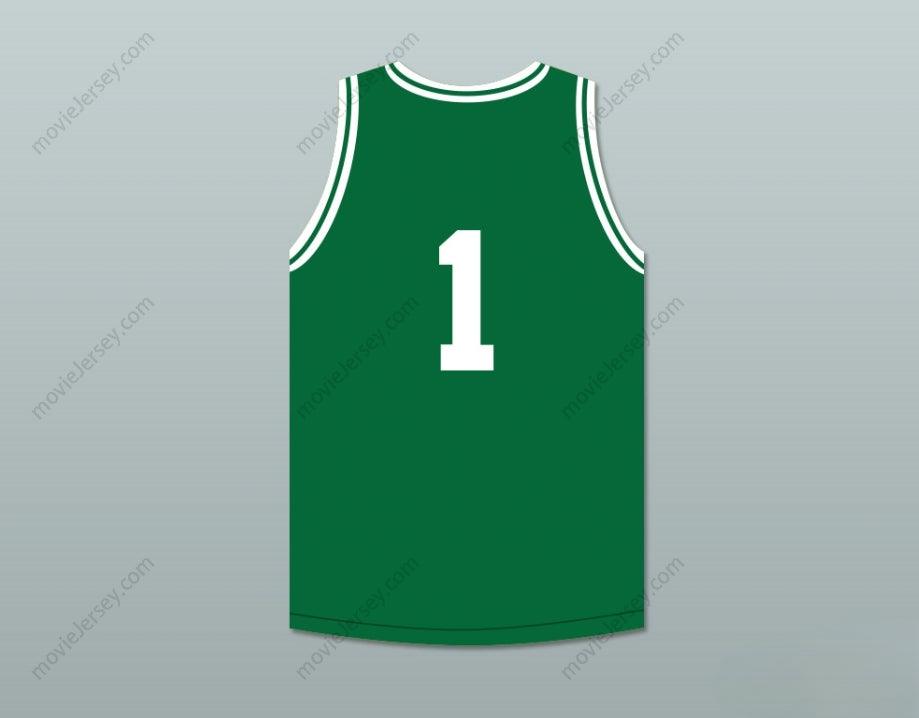 CUSTOM ANY Name Number LARRY BIRD 1 EASLEY HIGH SCHOOL GREEN BASKETBALL JERSEY THE LEGEND OF YOUNG LARRY BIRD SKIT Top Stitched S-6XL