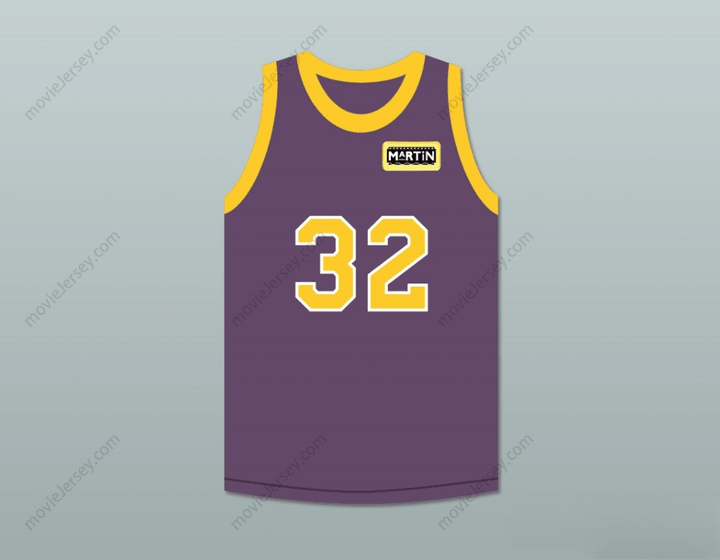 CUSTOM ANY Name Number AIR GORDON 32 PURPLE BASKETBALL JERSEY WITH MARTIN PATCH Top Stitched S-6XL